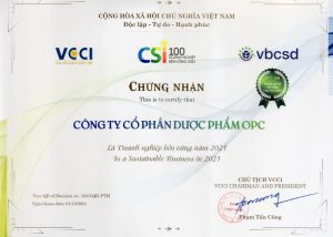 duoc pham opc top 100 doanh nghiep ben vung csi nam 2021