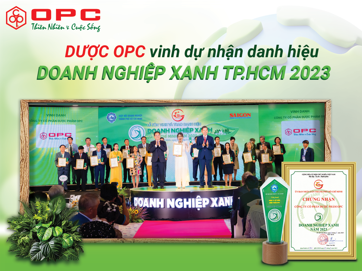 OPC nhận bằng khen và cúp "Doanh nghiệp xanh TP. Hồ Chí Minh năm 2023"