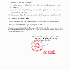 CBSP - CAO ÍCH MẪU OPC