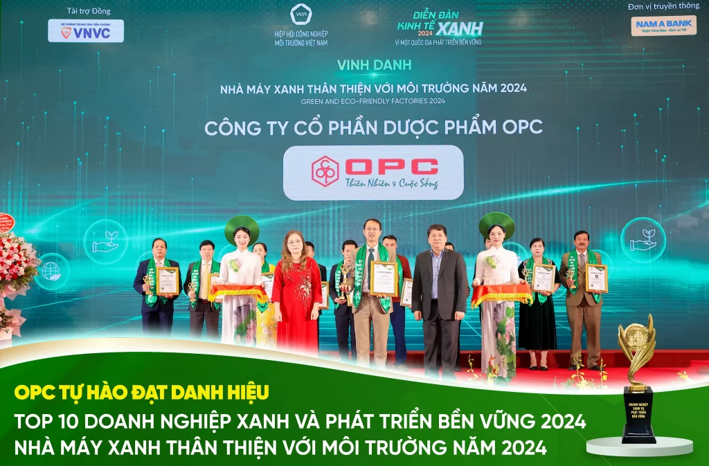 OPC TỰ HÀO ĐƯỢC VINH DANH “TOP 10 DOANH NGHIỆP XANH & PHÁT TRIỂN BỀN VỮNG 2024” & “NHÀ MÁY XANH THÂN THIỆN VỚI MÔI TRƯỜNG 2024”