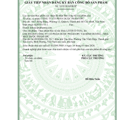 Giấy TNCB LIVER D TOX 1