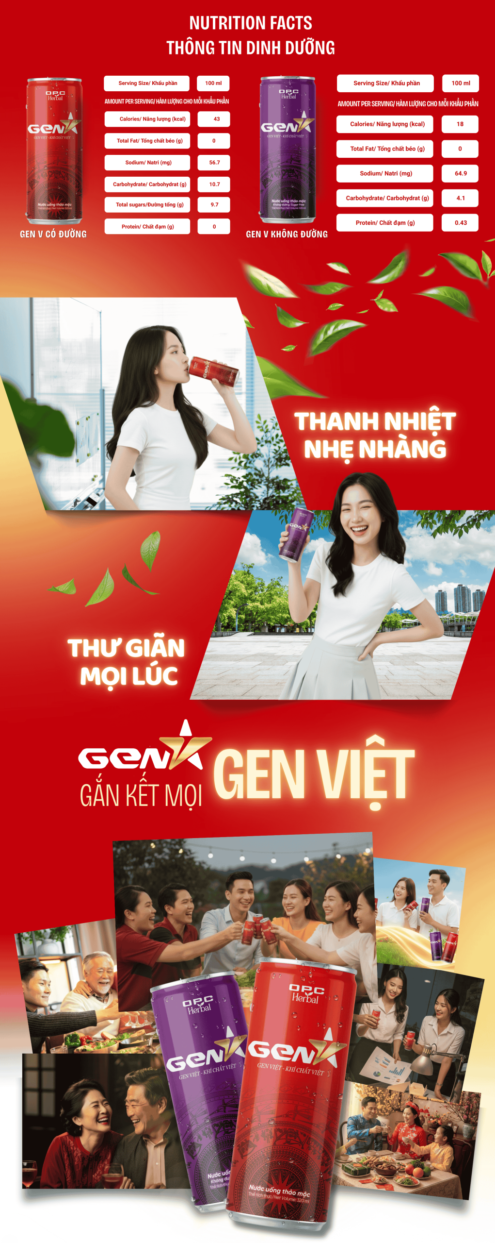 Nước uống thảo mộc Gen V OPC
