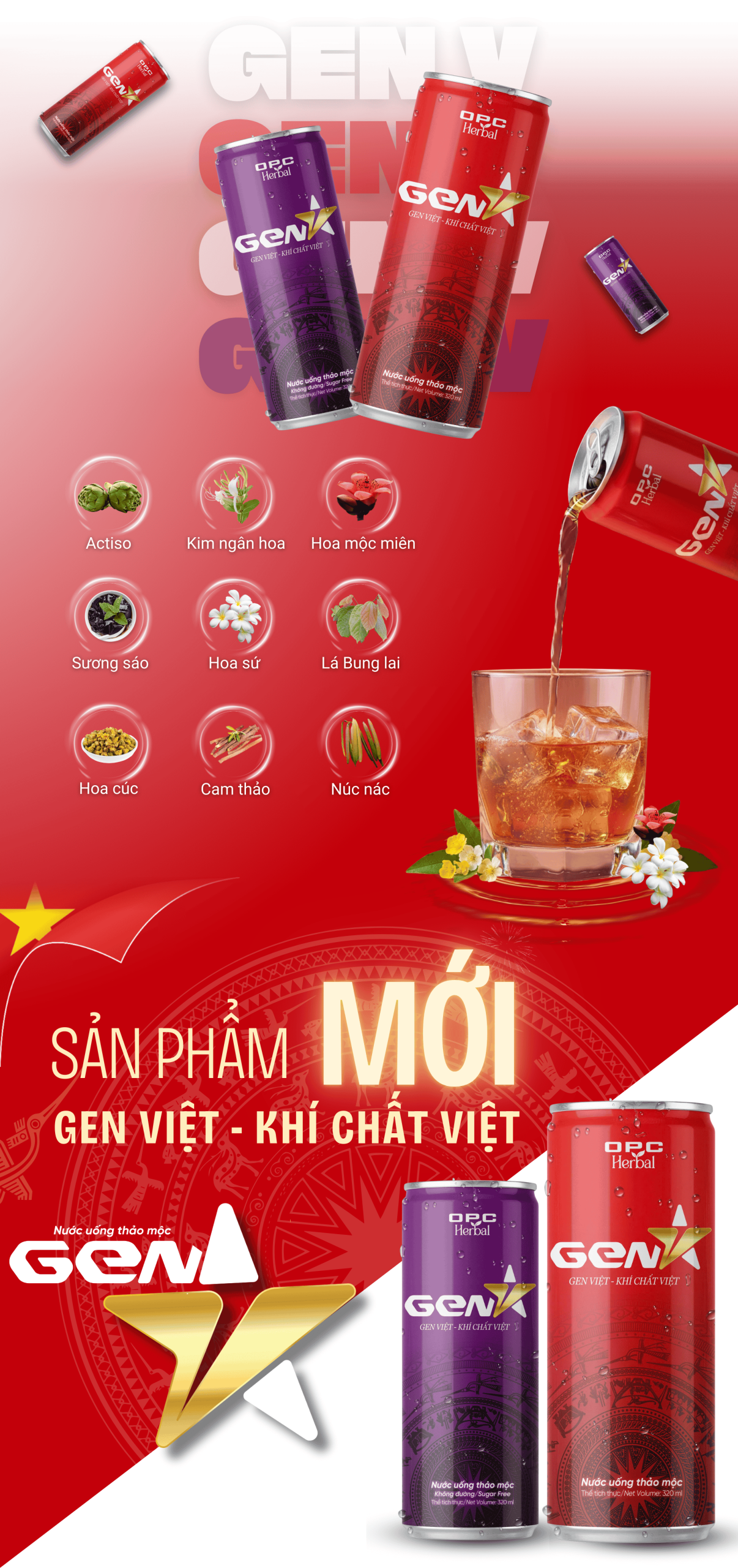 Nước uống thảo mộc Gen V OPC