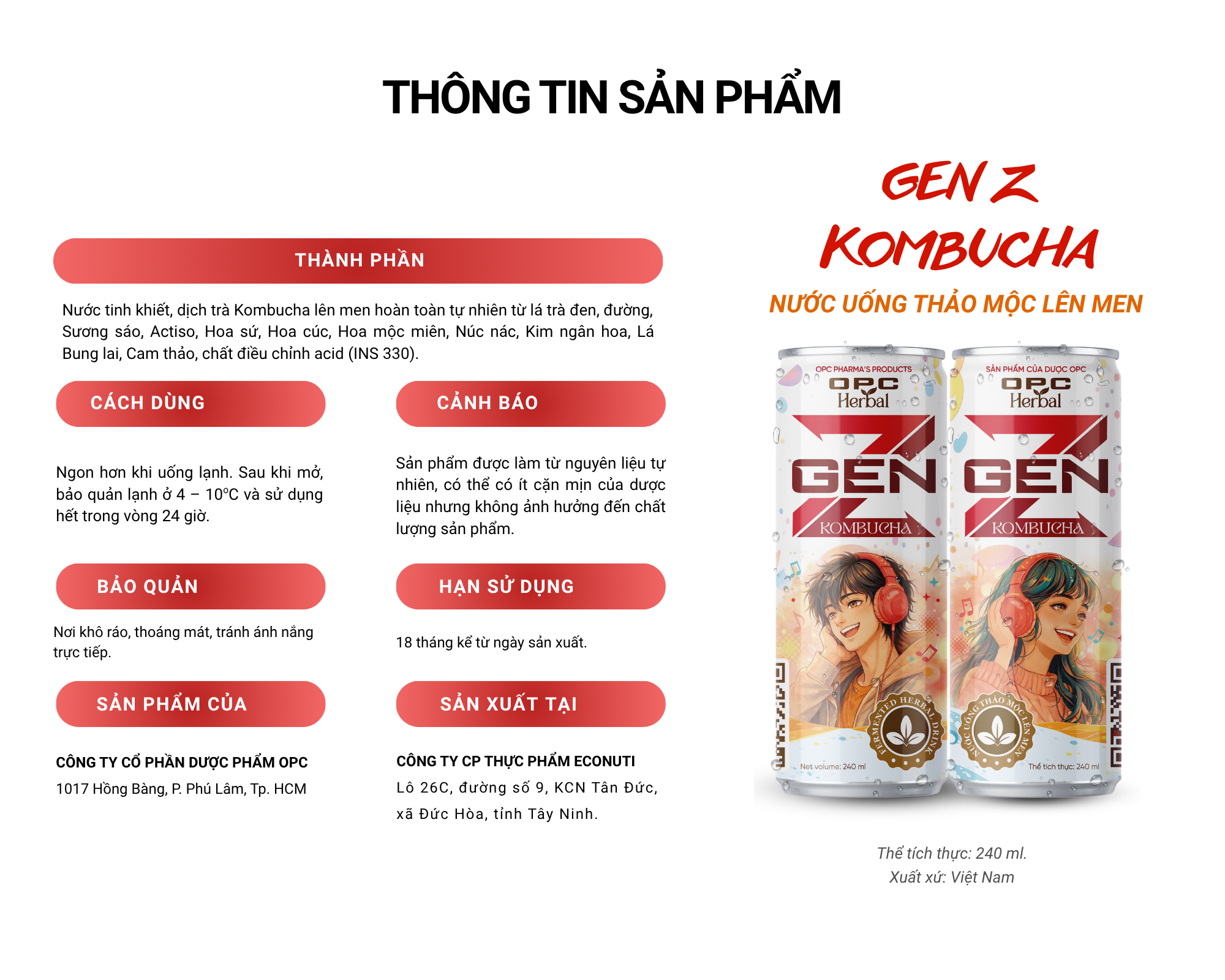 thông tin sp gen z kombucha