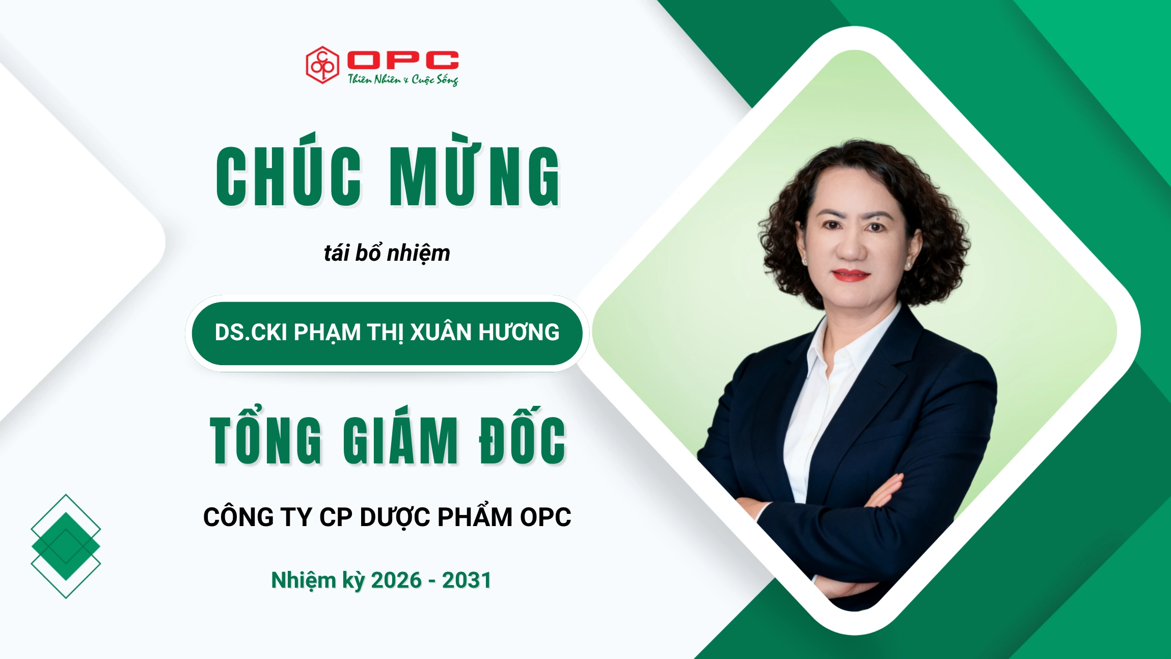 Dược Phẩm OPC Tái Bổ Nhiệm Tổng Giám Đốc Phạm Thị Xuân Hương Nhiệm Kỳ 2026 2031 (2)